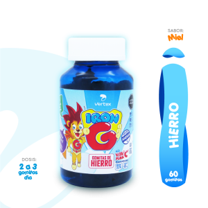 Gomitas de hierro para niños sabor miel marca Vertex con vitamina C