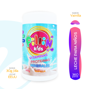 Leche en polvo para niños con vitaminas y minerales sabor a vainilla